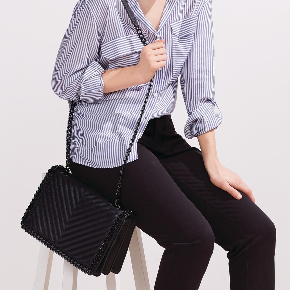 Aldo Greenwald black chain cross body bag
